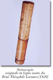 Stetoscopio originale in legno usato da Laennec